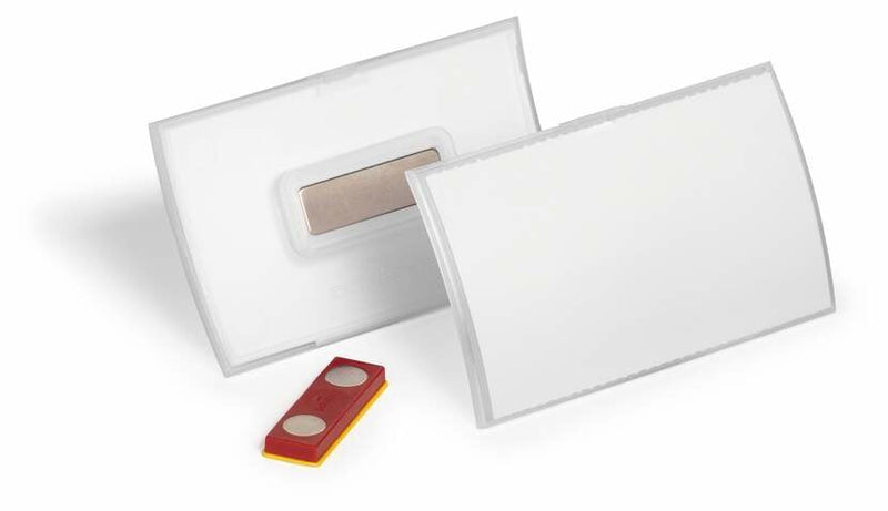 Durable Label Nombre Click Fold With Magnet 54X90MM 10UDS Trans
