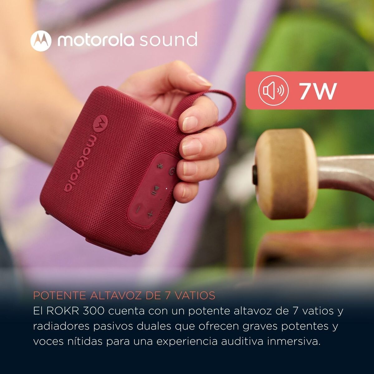 Motorola Portable Bluetooth Speakers Motorola Rokr 300 Red 7 W Red