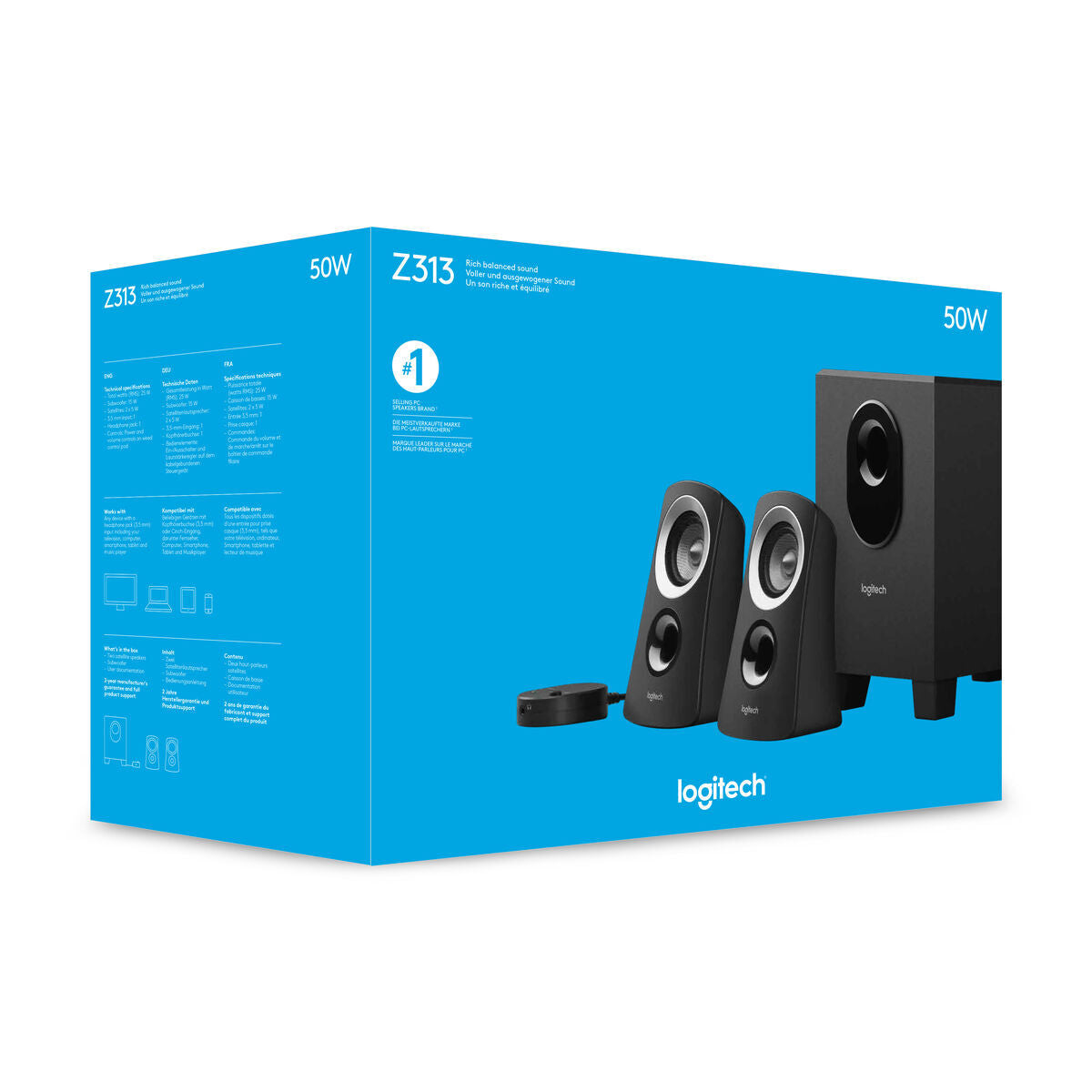 Logitech 2.1 Multimedia Speakers Logitech Z313 Black 25 W