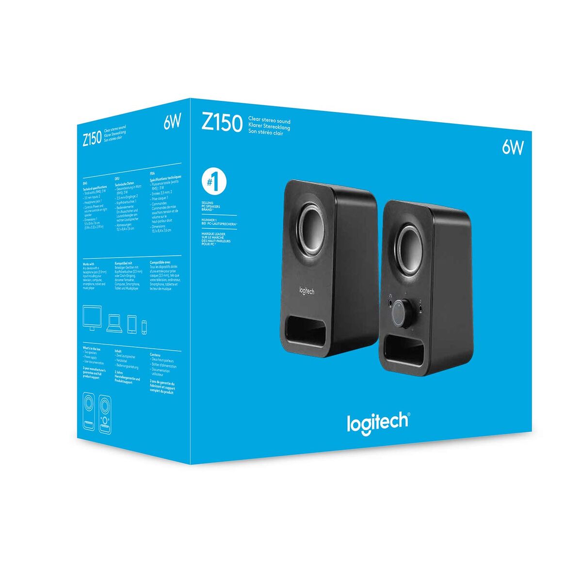 Logitech Pc Speakers Logitech Z150 Black 3 W 6 W