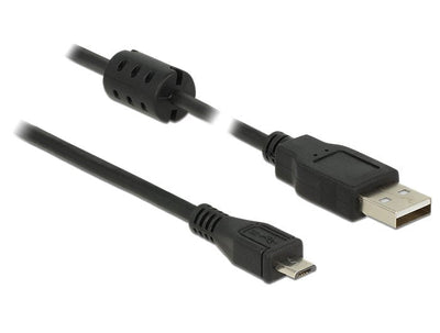 Delock USB Cable 2.0 Tipo-a Male USB 2.0 Micro-b Male 2,0M Black — image 1