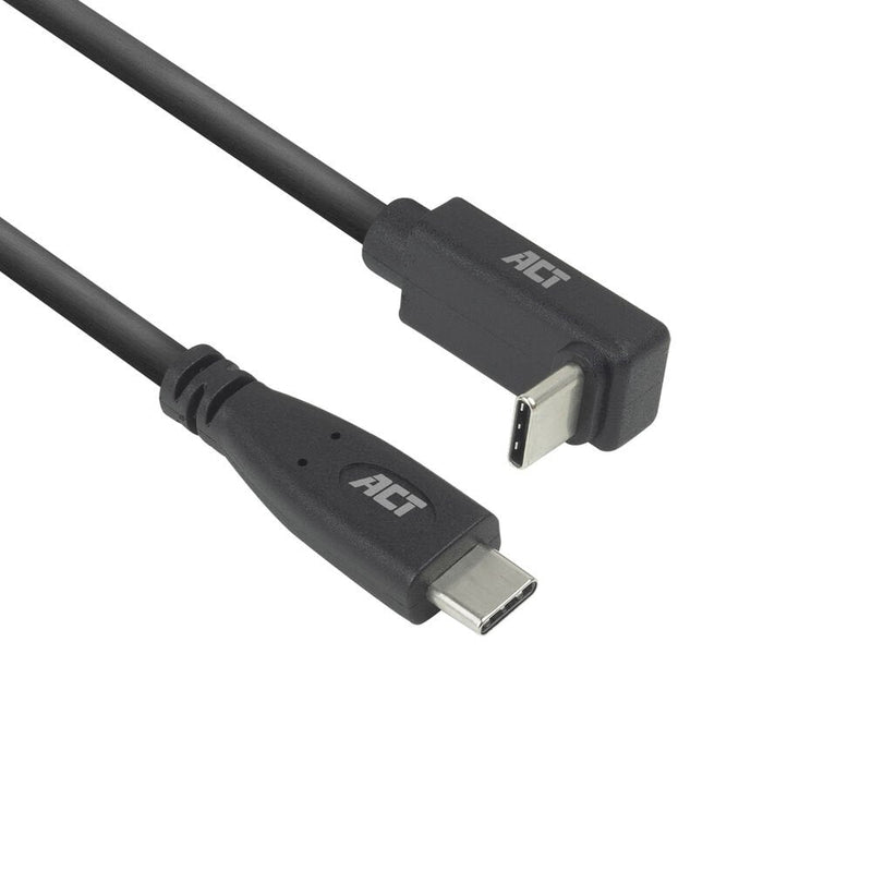 USB 3.0 10Gbps 60W USB Type-c® (straight) To USB Type-c® (up Down Angled) Cable 2 Meters