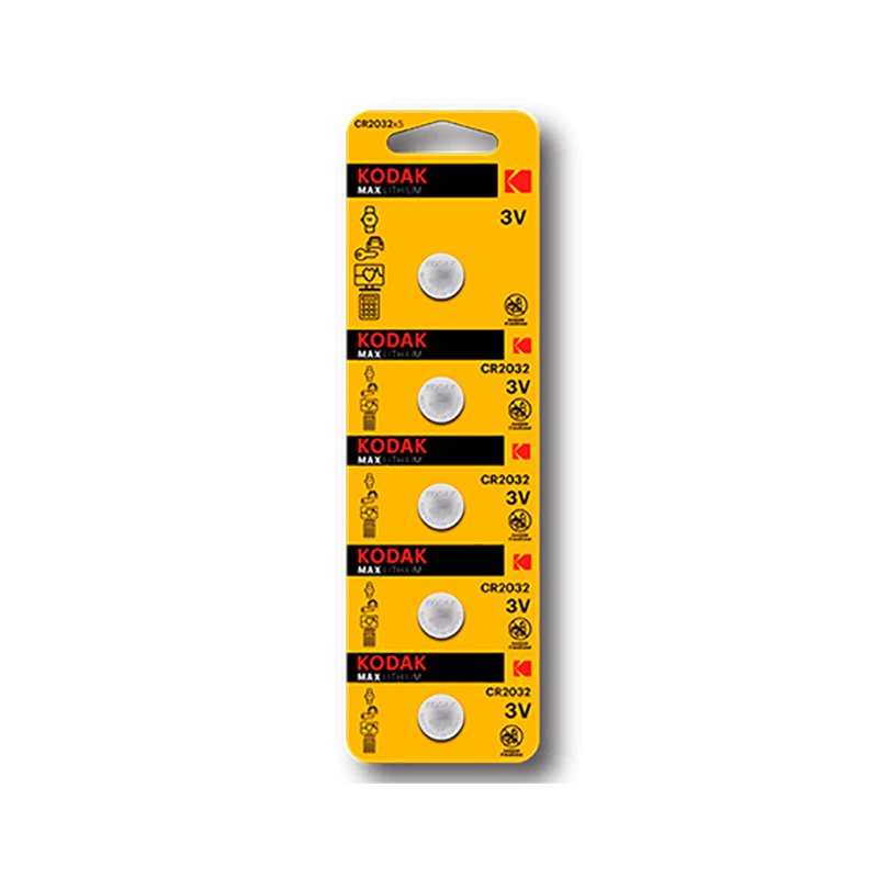 Kodak Pack Cinco Batteries Button/ Litio CR2032 3V KDCR20325