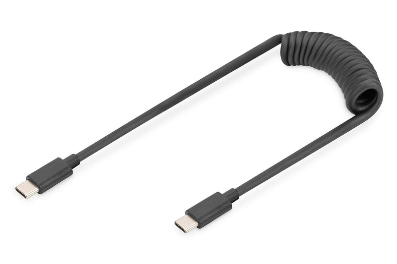 Digitus Cable Espiral Usb-c-usb-c 1M Usb-c-usb-c Black