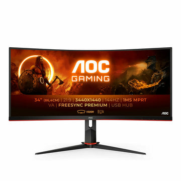 Aoc Monitor Aoc Cu34G2X/Bk 34" Hd Led