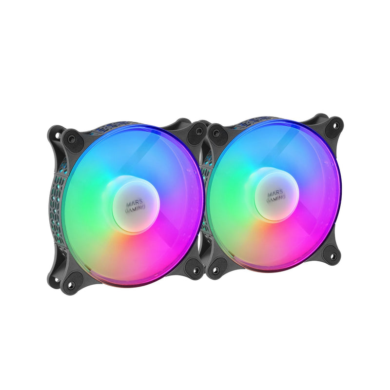 Pack 2 Fans Mars Gaming Mfduo 12CM Frgb