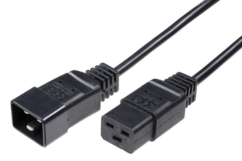 Microconnect PE141520 Cable Transmisión Black 2M C20 Acoplador C19 Acoplador — image 1