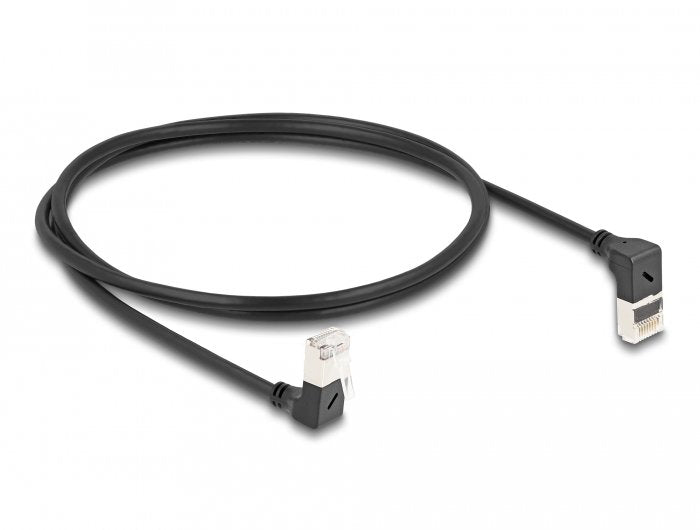 Delock Network Cable RJ45 CAT.6A S/FTP Slim 90° Oben / Unten Angular 1M