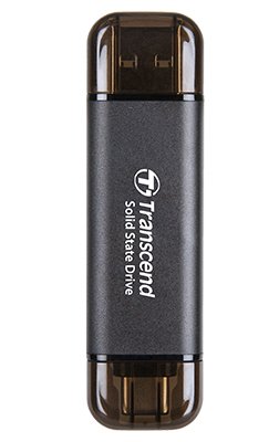 Transcend USB Flash Drive SSD 256GB USB-A -c ESD310C Extern Type-a Type-c USB 10Gbps