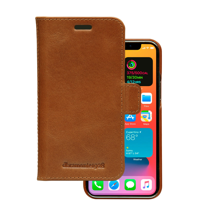 DBRAMANTE1928 Lynge Case For Iphone 12 Mini 13,7CM (5.4) Case Cartera Bronceado