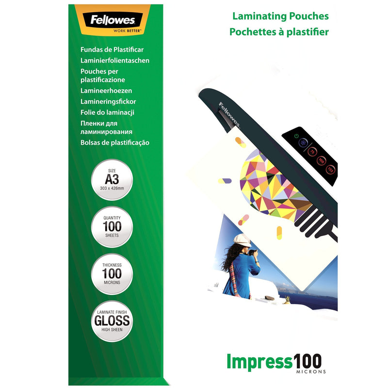 Fellowes Laminierfolie Impress A3 100MIKRON Glänzend 100P