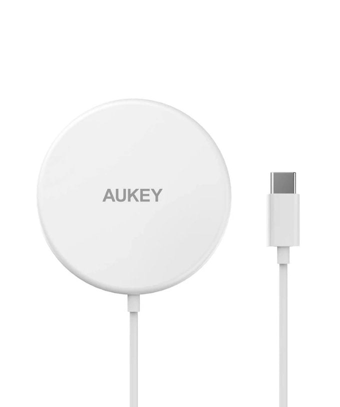 Aukey - Charger Wireless Magnetic 15W White