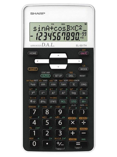 Sharp EL531TH, Bag Científica Calculator 10 Ziffern, 2 Zeilen, Battery Black White