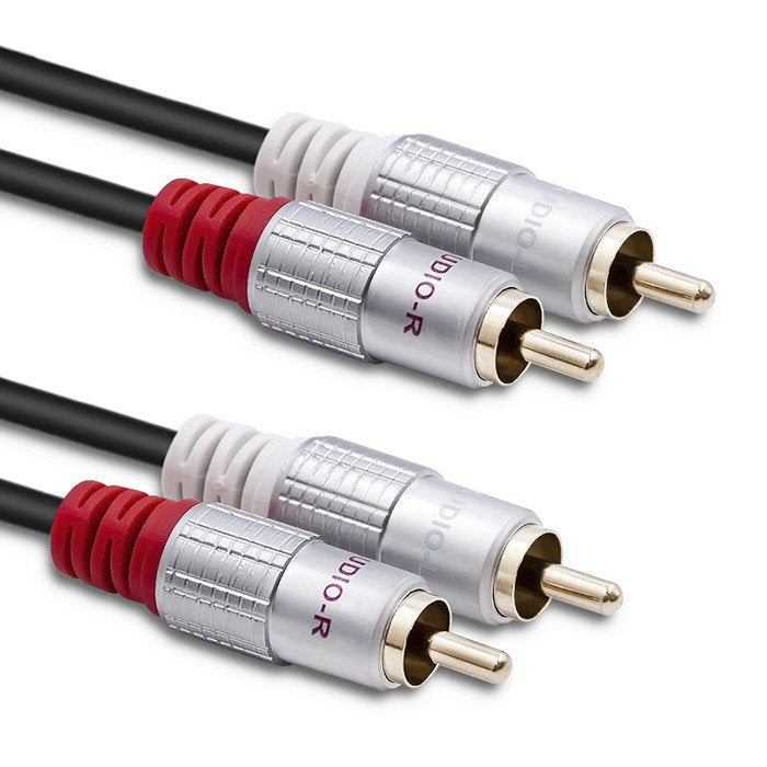 Qoltec 52338 Cable 2XRCA Male 2XRCA Male 3M Black