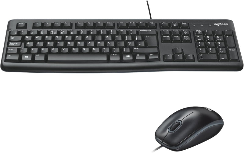 Logitech Keyboard Spanish + Mouse MK120 USB Black - 920-002550