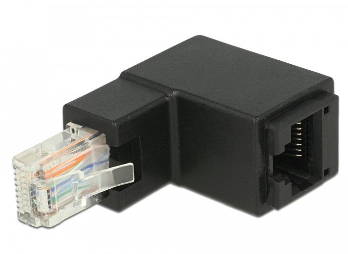 Delock 86424 Adapter Cable Acodado RJ-45 Black