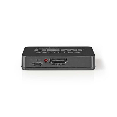 Nedis HDMI ™ Splitter 2-PORT Port(s) Hdmi™ Eingang - 2x Hdmi™ Output 4K@30HZ 2.25Gbps Abs / Pvc Black — image 1