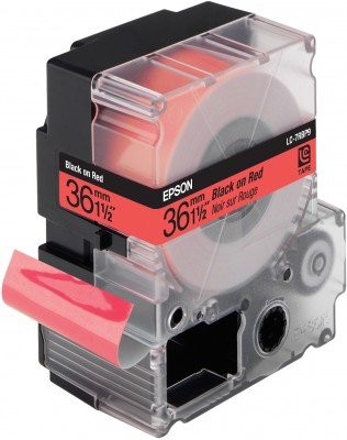 Epson Labelworks Label Red Pastel/Black -36MM/9M (LC-7RBP9)