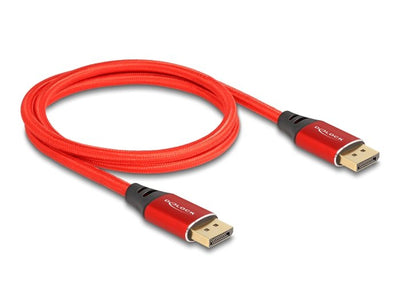 Delock 80631 Cable DisplayPort 16K 60 HZ 1M Red Metal — image 1