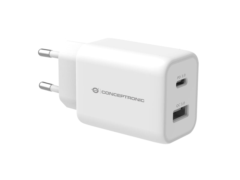 Conceptronic Wall Charger Quick Charge 3.0 Pd 1PUERTO USB-C 1 Port USB-A Althea 33W