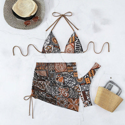 Womens Sexy Three-Piece Beach Split Swimsuit
