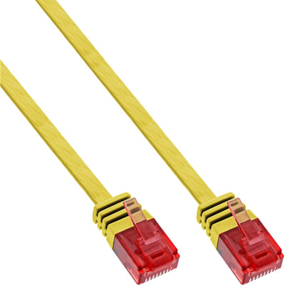 Inline Flat Ultraslim Network Cable U/UTP CAT.6 Gigabit Ready Yellow 7M — image 1