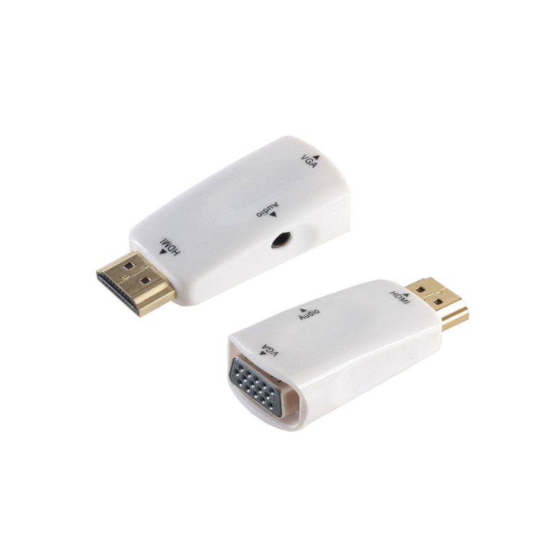 S-conn 10-01001 Adapter Cable Vídeo HDMI Type a Standard VGA (d-sub) + 3,5MM White