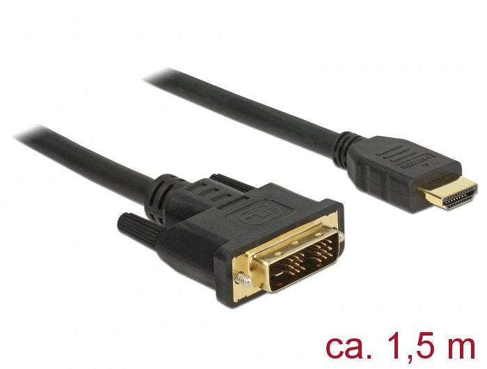 Delock 85583 HDMI Cable - DVI-d 1.50M Black