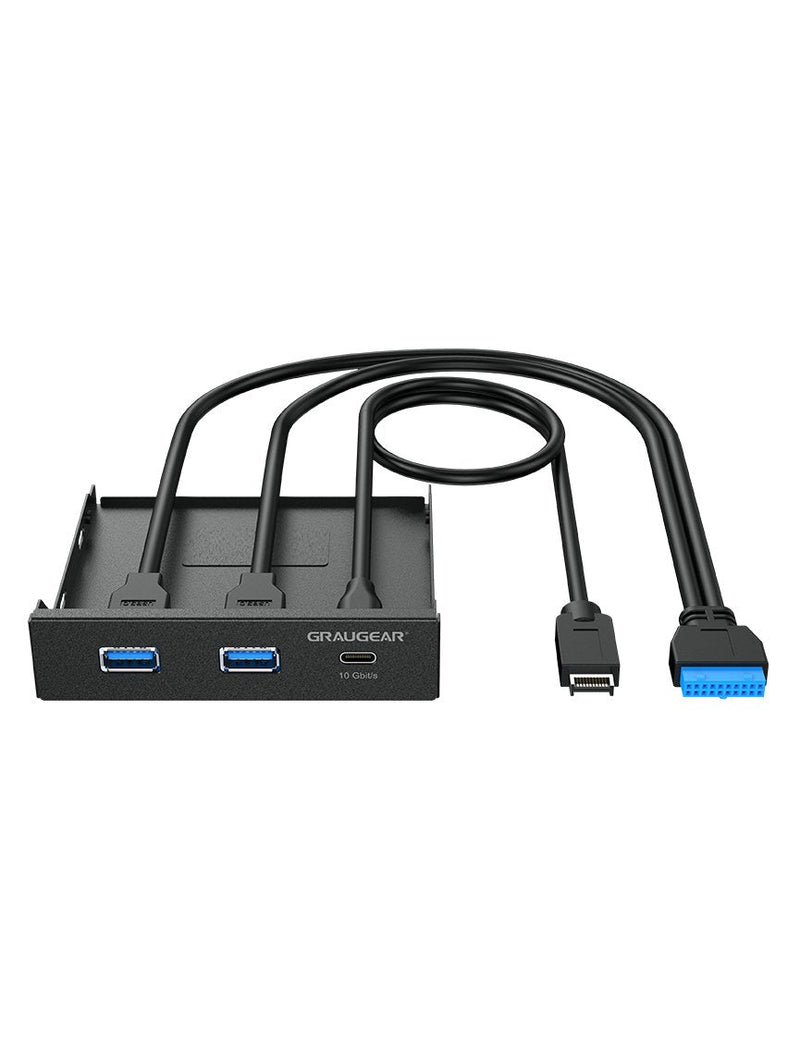 Hub USB Grisgear Multi Panel Front USB 3.2 GEN2 Type-c Menor
