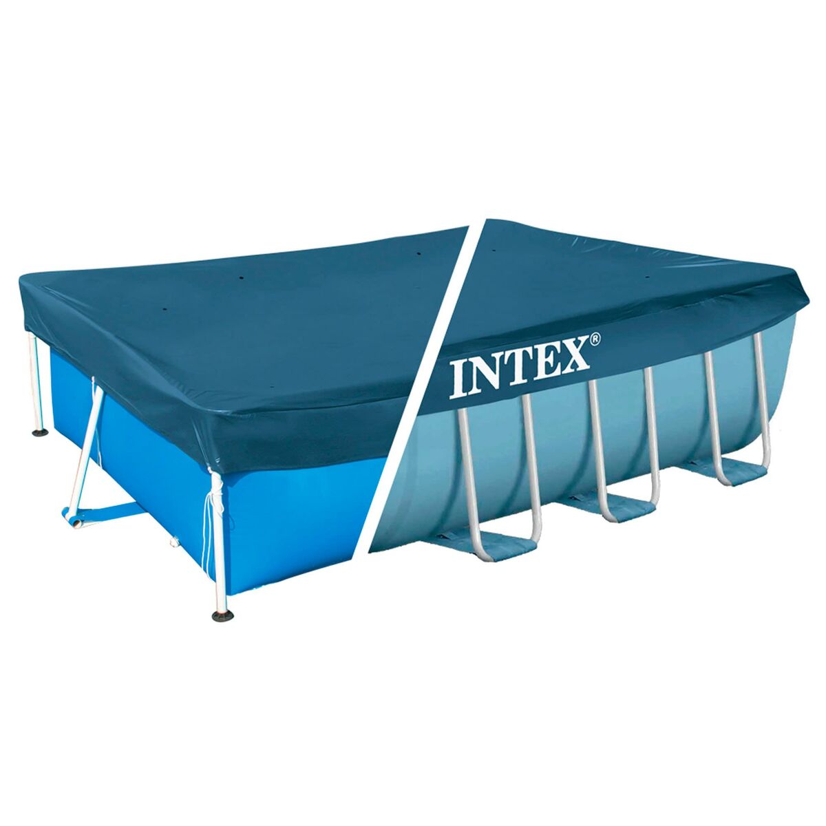 Intex Swimming Pool Cover Intex 28037 4 X 2 M Blue Navy Blue