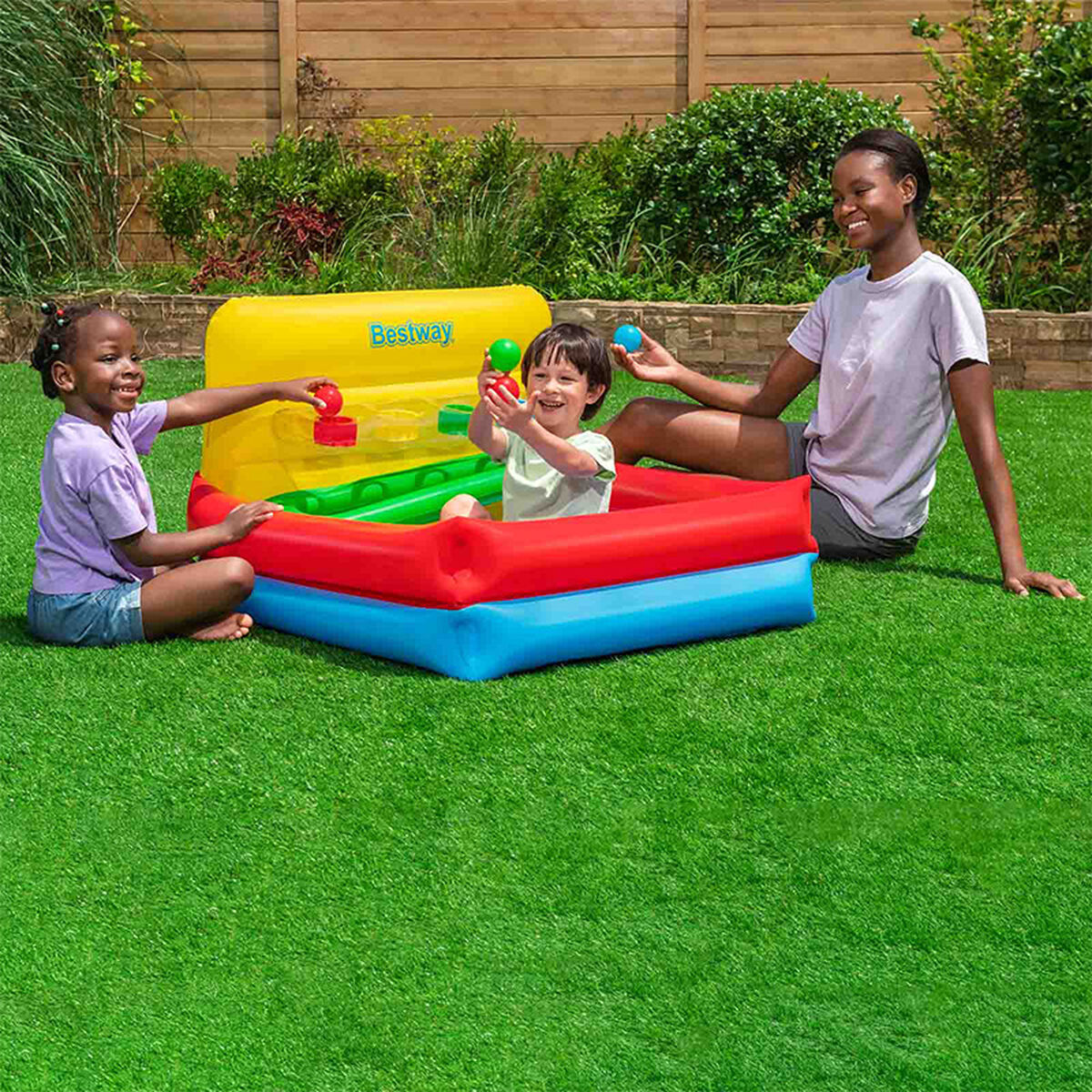 Bestway Inflatable Kids Pool With Balls 104X94X61 Cm +2 Years Garden 52546