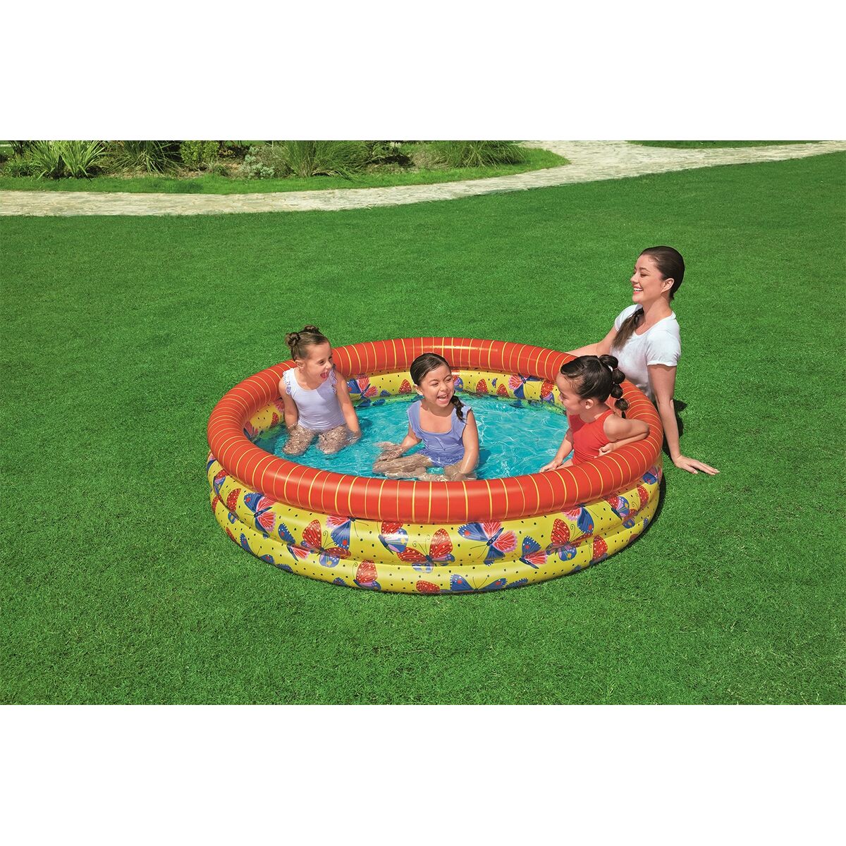 Bestway Inflatable Paddling Pool For Children Bestway Butterflies 168 X 38 Cm