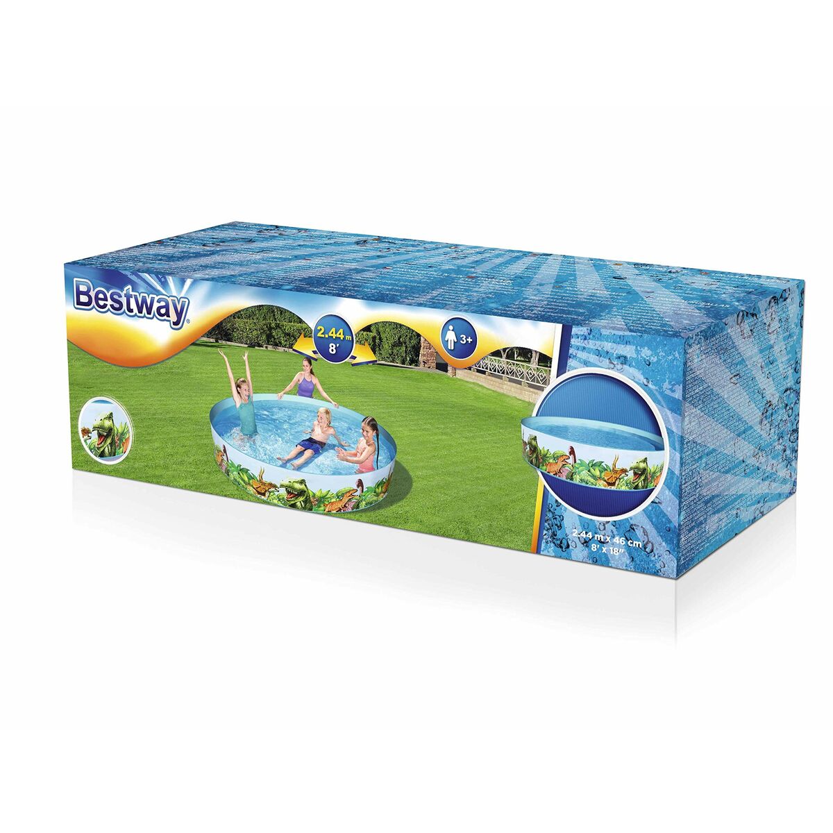 Bestway Inflatable Paddling Pool For Children Bestway Dinosaurs 244 X 46 Cm