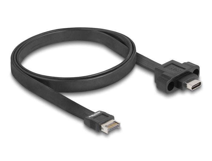 Delock 85760 USB 10Gbps Cable Flat Type And Key a Male 20 Pines USB Type-c™ Panel Assembly Female 75CM