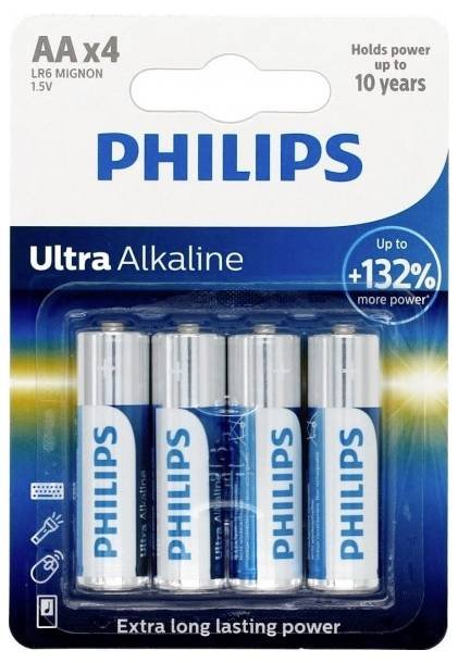 Philips - Ultra Alkaline Battery Aa LR6 BLISTER*4