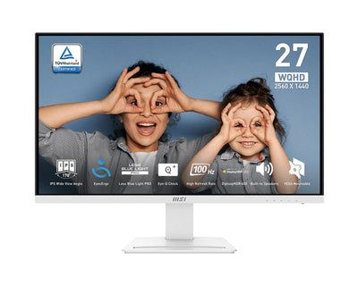 Msi Pro MP273QWDE E2 Office Monitor - QHD IPS Panel 100HZ White 1MS(MPRT) Response Time (gtg) 4MS — image 1