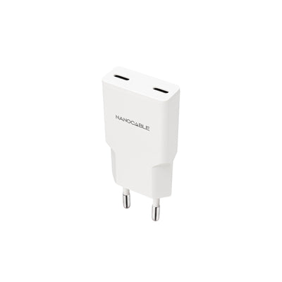 Nanocable Charger Wall 2x USB-C Pd 30W White 2x USB Type-c / 30W/ White — image 1