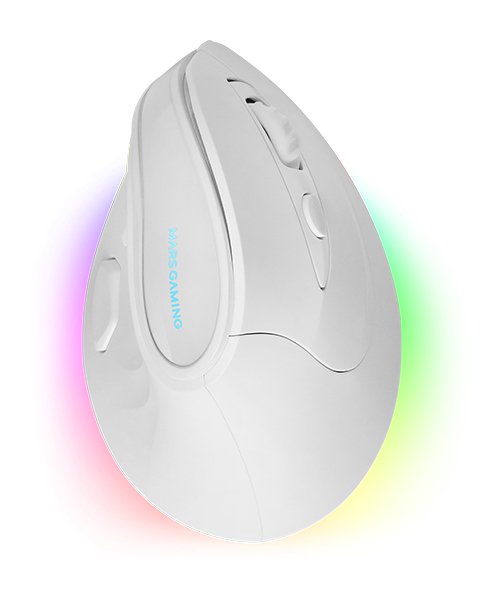 Mars Gaming Mouse Gaming Ergonómico Wireless Mm-sk Up To 8400 DPI White