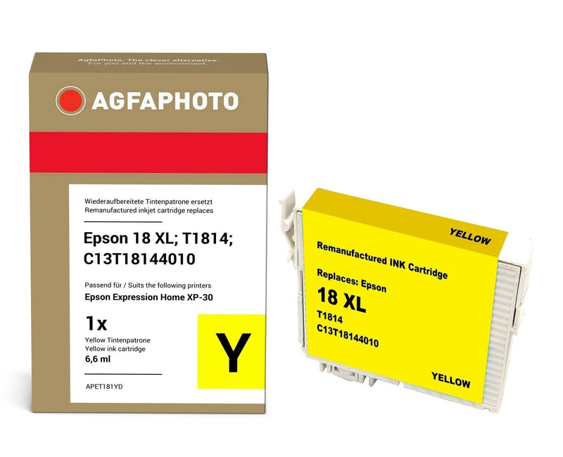 Agfaphoto APET181YD Ink Cartridge 1 Pieces Yellow