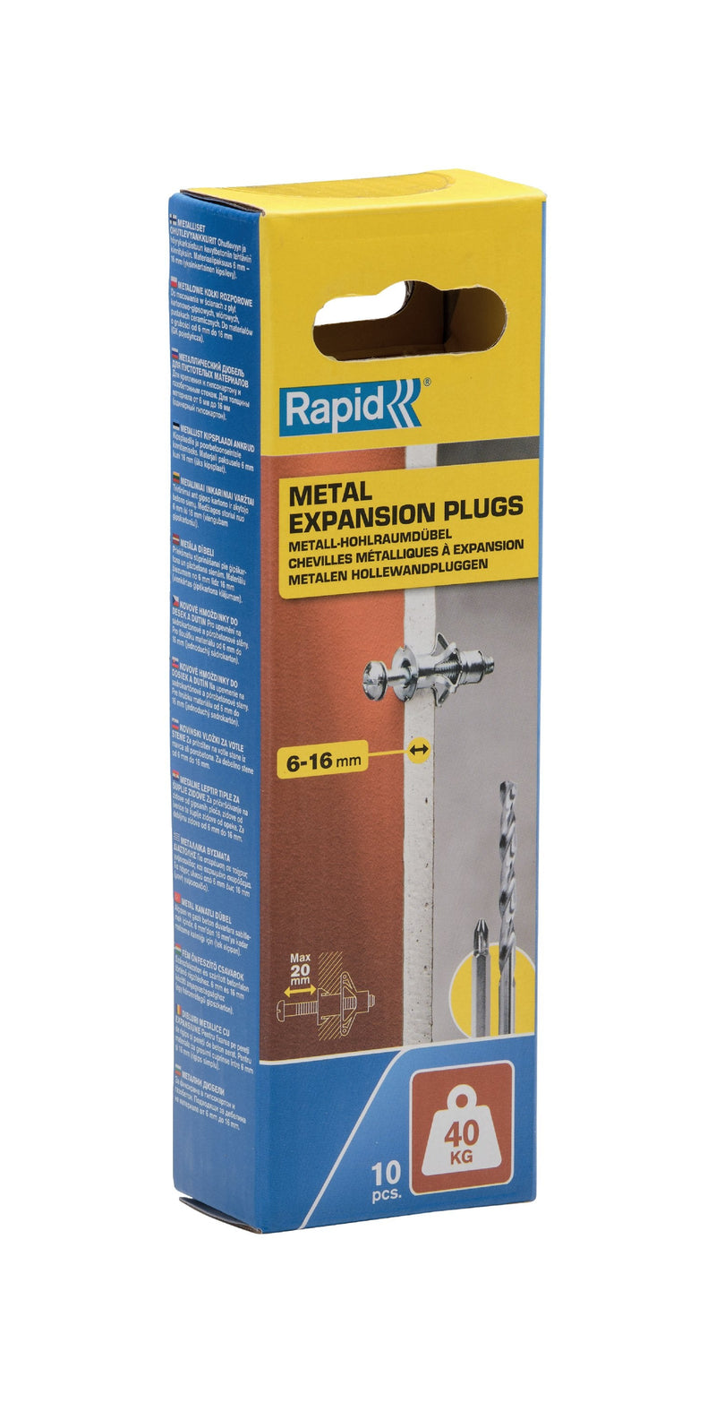 Rapid Blíster 10 Unidades Taco Expansión Metallic Ø11X37 Tornillo M5X48 5001549