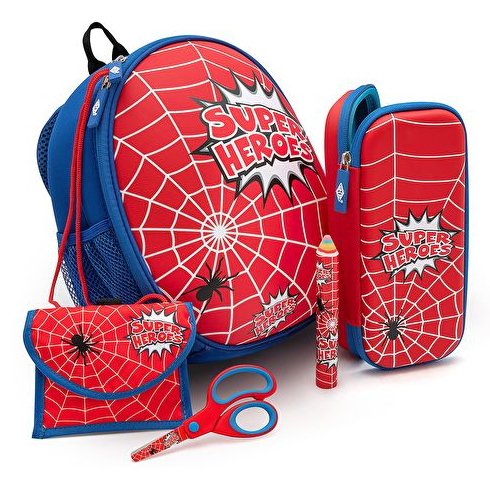Wedo Backpack 243 3302 Informal Blue Red Poliéster, Vinilo