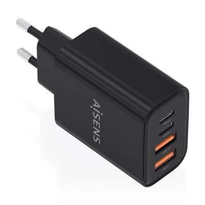 Aisens Charger GaN 32W, 2x USB-C PD 3.0, 2x USB-A, Black — image 1