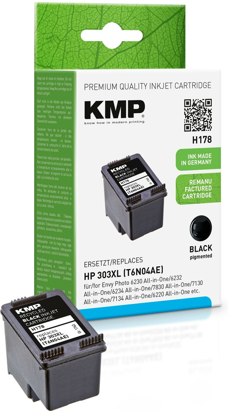 Kmp Cartridge HP 303XL (T6N04AE) Black 600 S. H178 Refilled