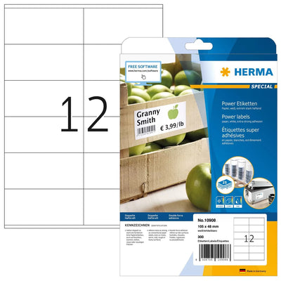 Herma Labels A4 White 105X48 Mm Extremadamente Adhesivas 300 Units — image 1
