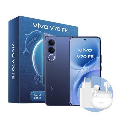 Vivo Smartphone V70 Fe 8GB 512GB 6.83' 5G Blue Includes Charger + Headphones — image 1
