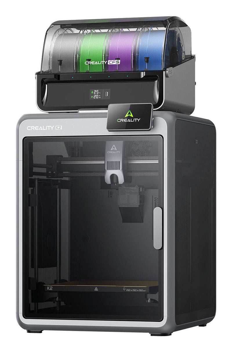 Creality K2 Combo Printer 3D Cerrada + Unit Cfs - Volumen 26X26X26CM - Printing High Speed Up To 600MM/S