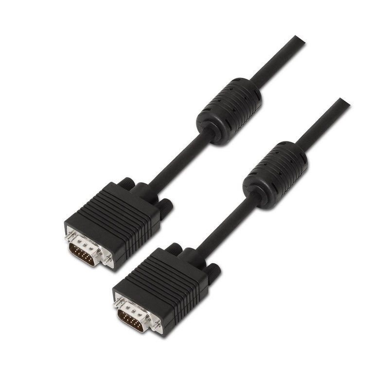 Aisens Cable Svga With Ferrita - HDB15/MACHO-HDB15/Male - 20M - Black
