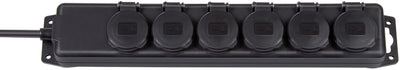 Brennenstuhl Power Strip IP44, 6VÍAS H07RN-F 3G1.5 2M, Black — image 1