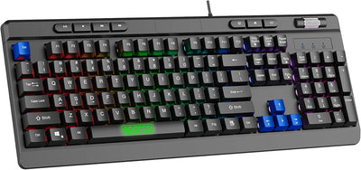 Sparco Keyboard Spanish Spmemkeybesp Gaming Black QWERTY USB Cable — image 1