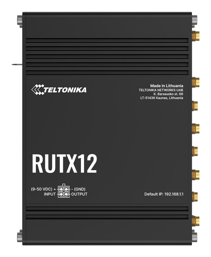 Teltonika Networks RUTX12 Dual SIM Dual 4G LTE Azultooth Router Esim Version